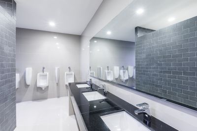 Bathroom with smart fixtures